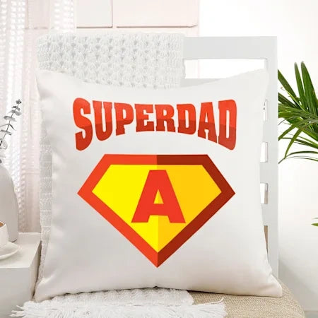 Personalized Fathers Day Super Dad Cushion